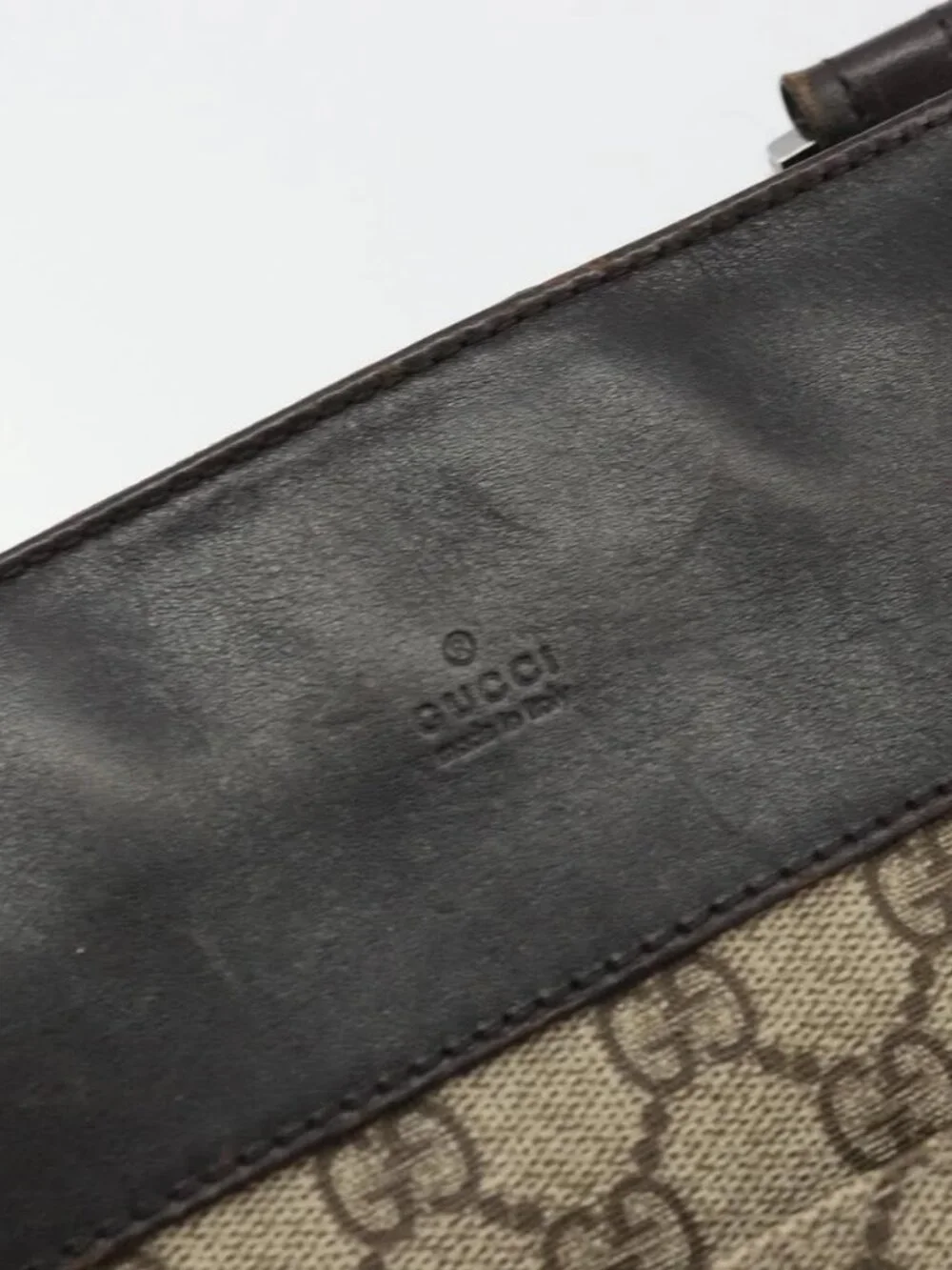 GUCCI GG Canvas Shoulder Bag PVC Beige Silver 27639 Auth yk20236